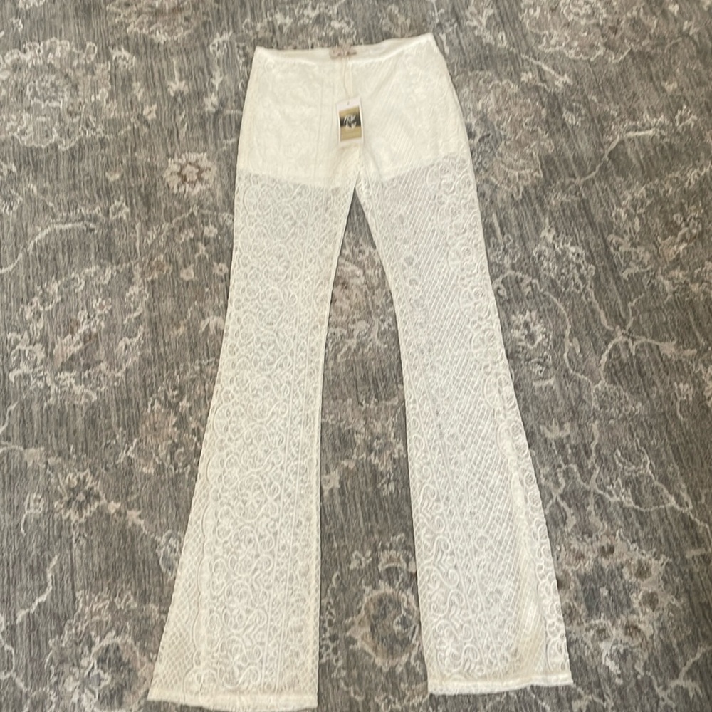 Lace Bootcut Pants